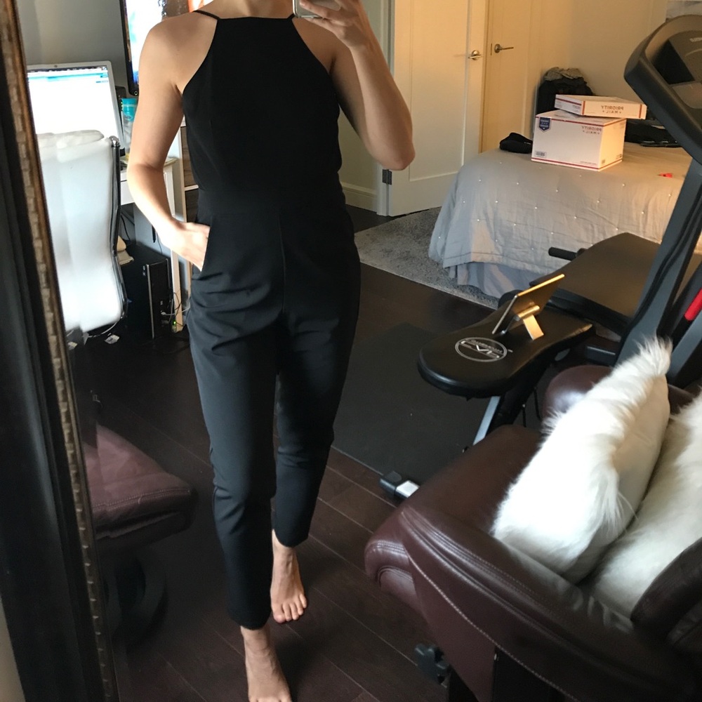 Lulu's Black Halter Jumpsuit